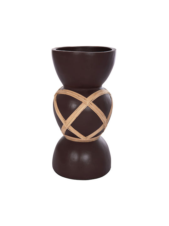 HomeMarkt Decorative Vase Maynard Black 32x32x62.5cm