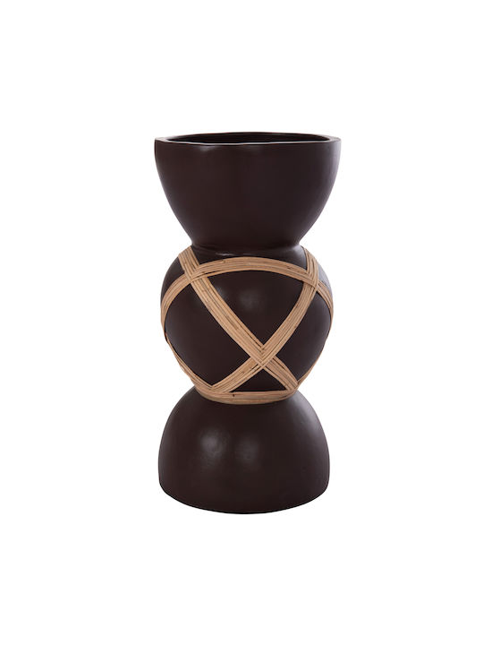 HomeMarkt Decorative Vase Maynard Black 32x32x62.5cm