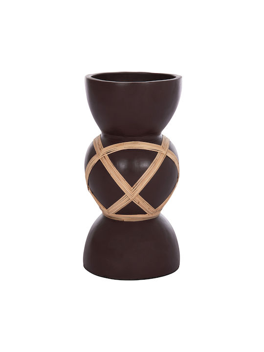 HomeMarkt Decorative Vase Maynard Black 32x32x62.5cm
