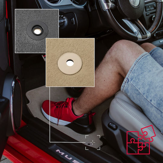 Wielganizator Vordere Matten 2Stück aus Gummi für Ford B-Max 2012-2017 Beige