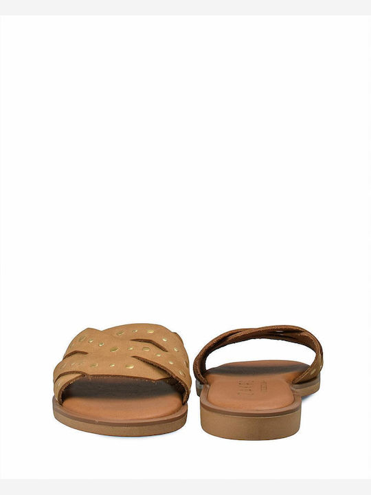 Women's Flat Sandals in Brown Color