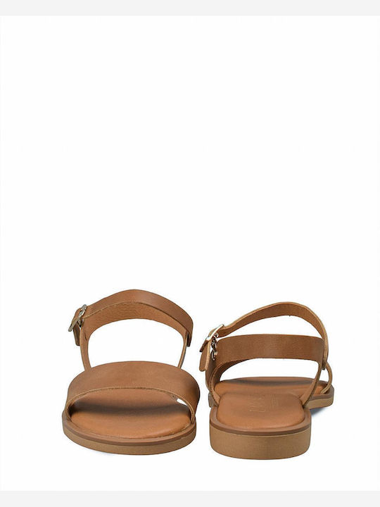 Flache Sandalen für Damen in Braun Farbe