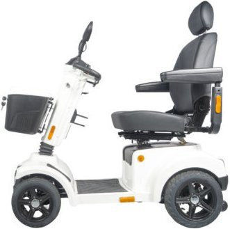 Mobiak Perseus Αναπηρικό Αμαξίδιο Scooter 13" Ενισχυμένου Τύπου με Ανακλινόμενη Πλάτη 48cm 0805760 Λευκό
