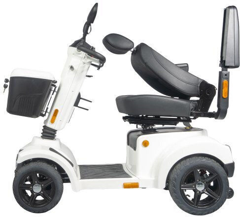 Mobiak Perseus Αναπηρικό Αμαξίδιο Scooter 13" Ενισχυμένου Τύπου με Ανακλινόμενη Πλάτη 48cm 0805760 Λευκό