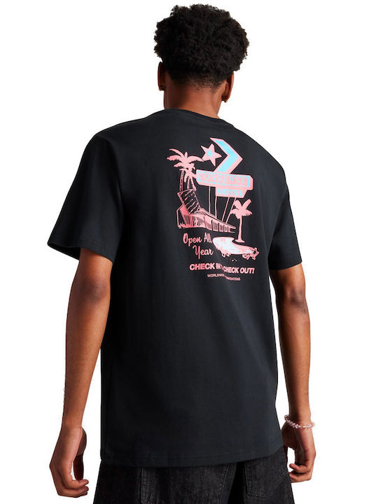 Converse T-shirt Μαυρο