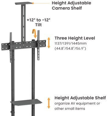 Brateck DTM-T1042T TV Mount Floor up to 70" and 45kg Silver