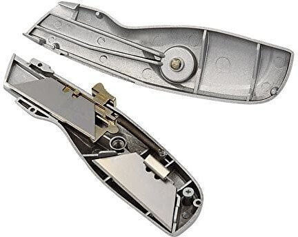 Wedo Sicherheits-Alu-Basisschneider mit 2 Ersatzklingen T?v/gs 96g Silber