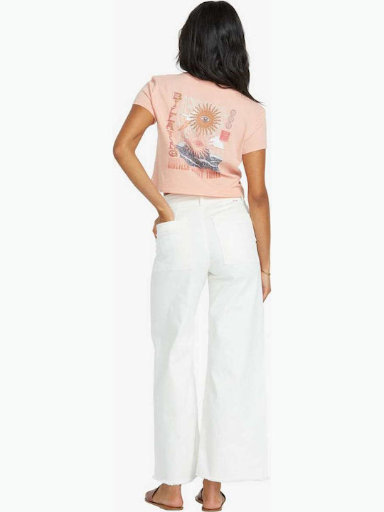 Free Fall Women's Fabric Trousers Salt Crystal White