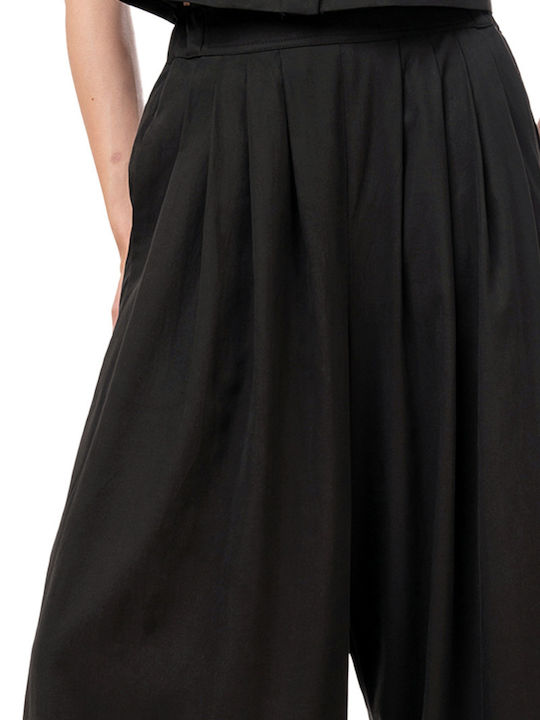 Damen Stoff Hose Black