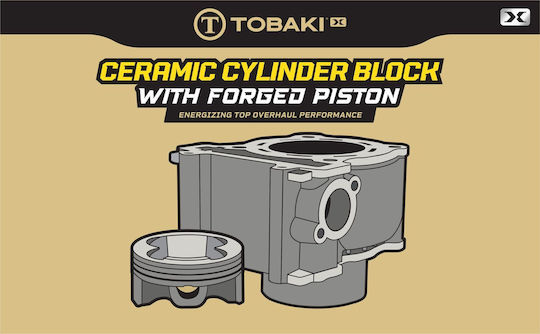 Tobaki Hybrid Dome Σετ Κυλινδροπίστονα Μοτοσυκλέτας 62mm για Yamaha Crypton-X135