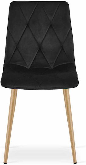 Chair Kitchen Libra 60x40x50cm Black Velvet