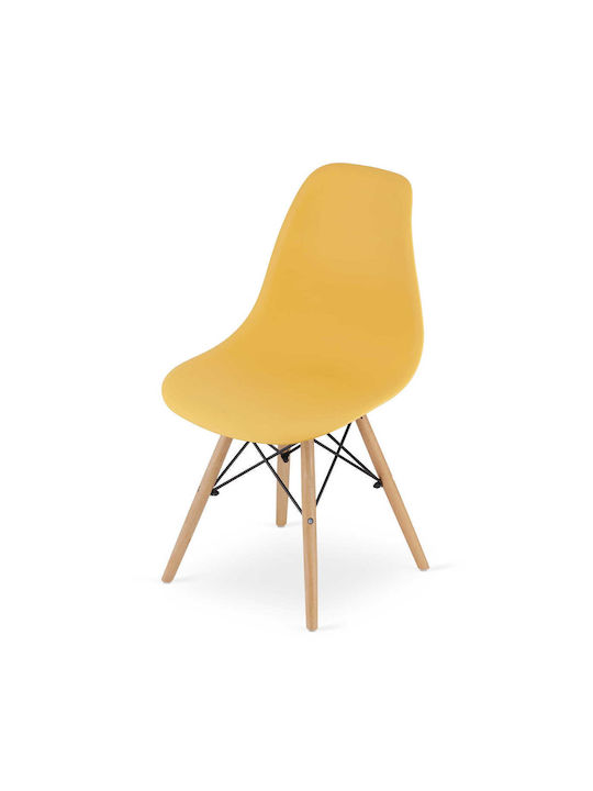 Osaka Kitchen Polypropylene Chair Mustard 45x45x50cm