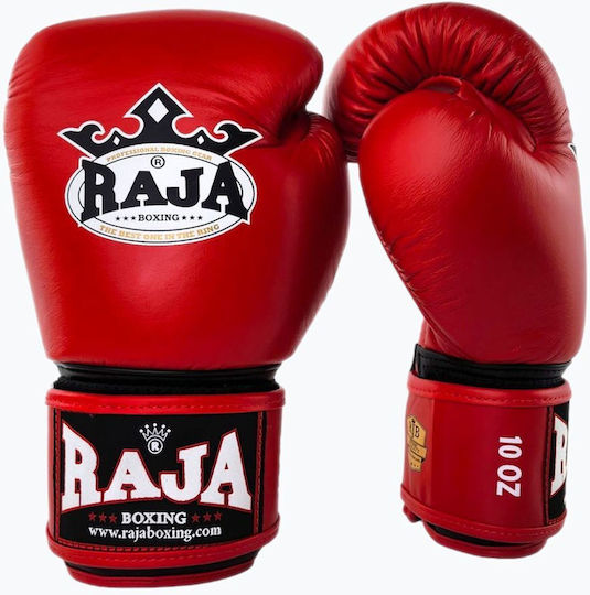 Raja Genuine Leather RBGV-1 401301 Mănuși de box din piele naturală pentru competiție roșii