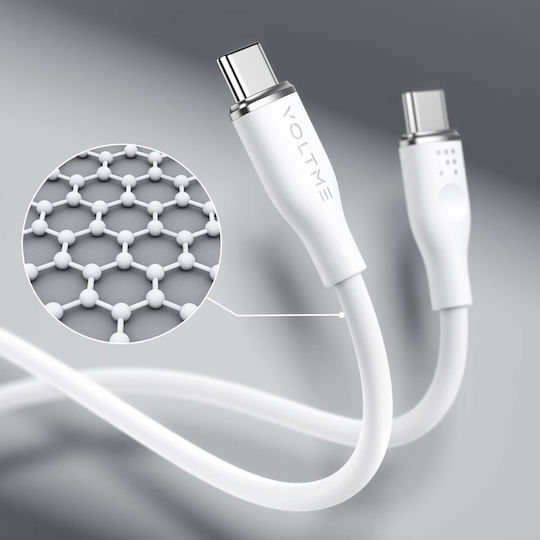 Voltme USB 2.0 Cable USB-C male - USB-C 100W PD Πράσινο 1.8m C2036