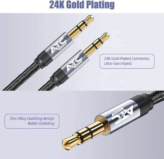 ATC 3.5mm Jack Cable Male to Female Black 1.5m with Gold Plated Terminals PRD-000024722