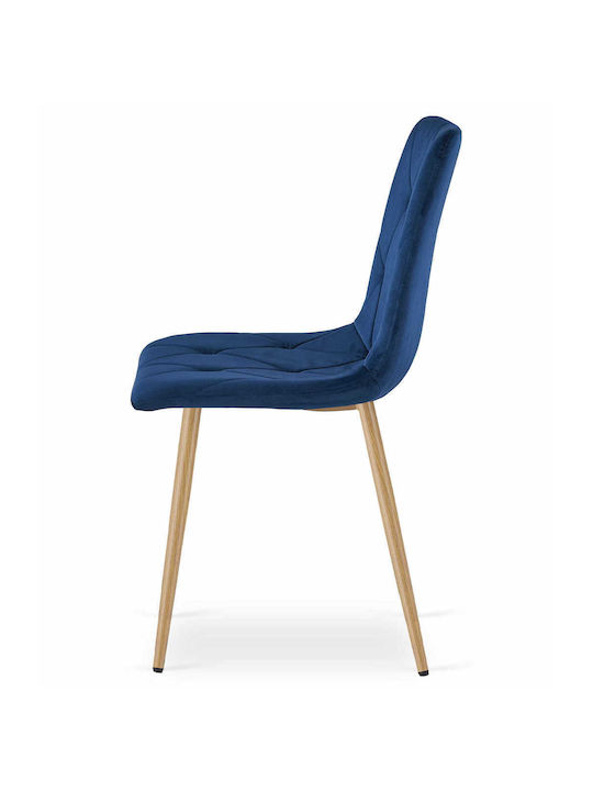 Libra Kitchen Velvet Chair Navy Velvet 60x40x50cm