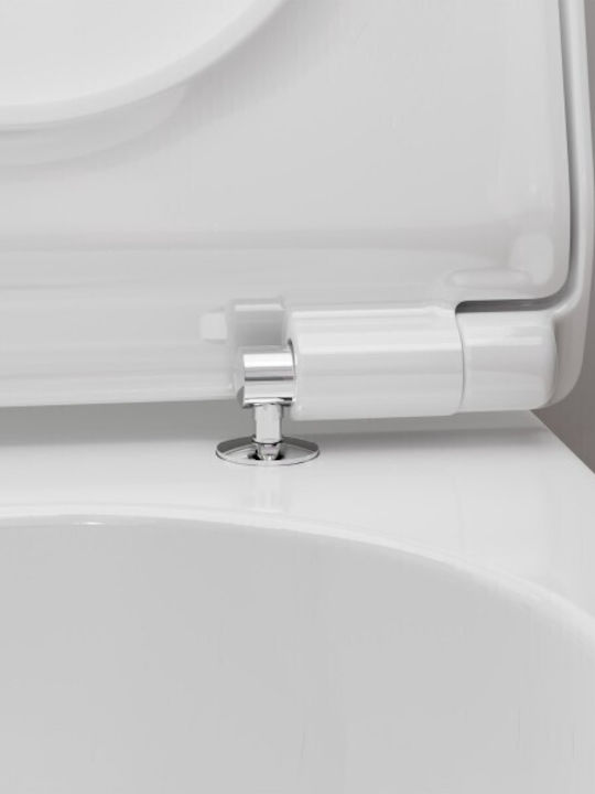 Hansgrohe Wandhängende Toilette Randlos mit Deckel Duroplast Sanftes Schließen Weiße