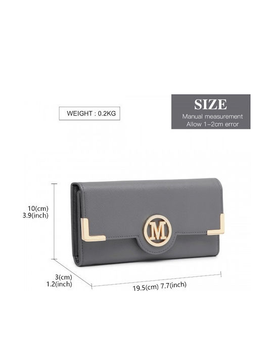 Leather Women's Wallet Classic Gray