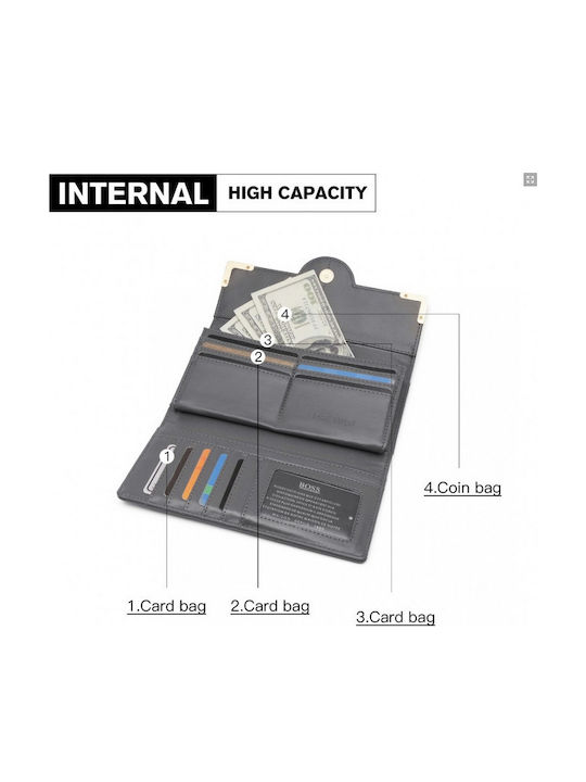 Leather Women's Wallet Classic Gray