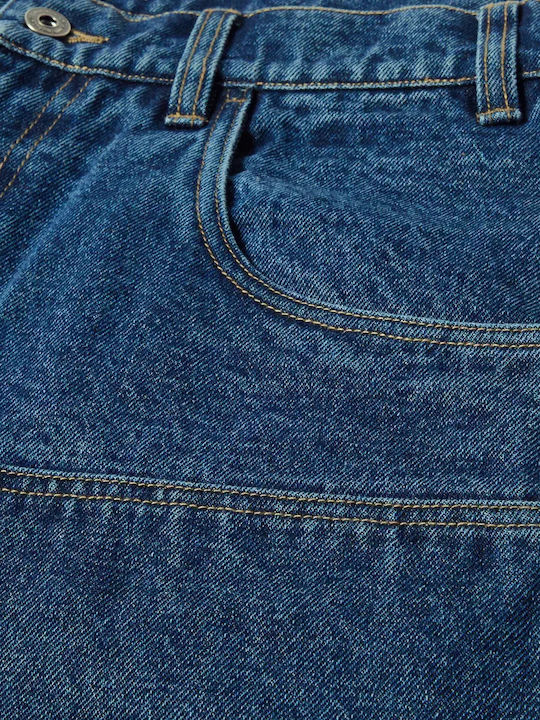 Classic H Double Knee Herrenshorts Stone Wash Indigo