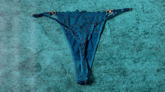Ophelias Traum Lingerie Satin Spitzen Set Blau 105532blue