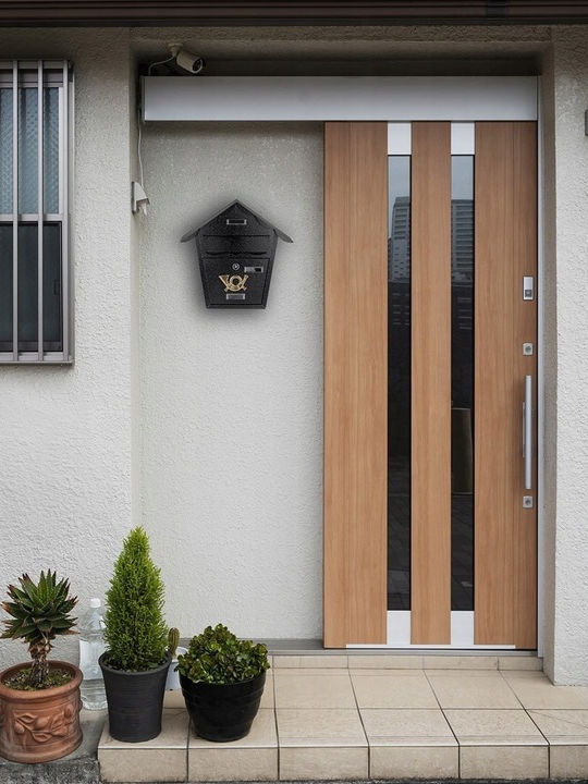 Cutie Poștală pentru Exterior Metalic în Culoarea Negru 38x38x10cm