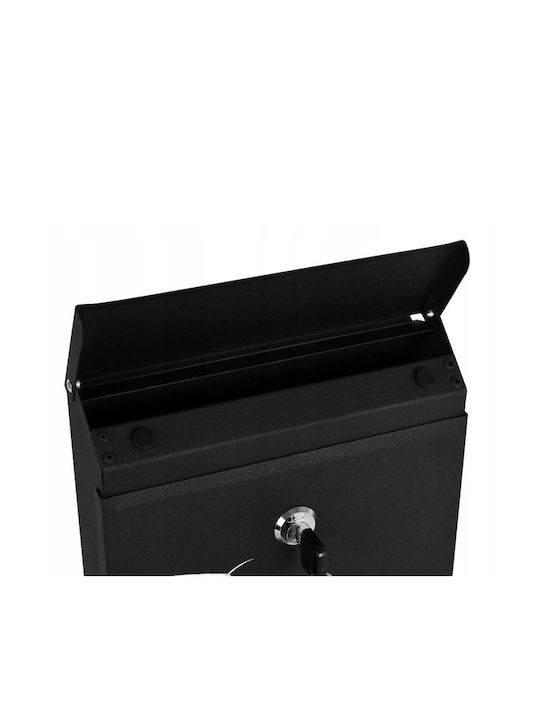 Outdoor Mailbox Inox in Black Color 26x6x19cm