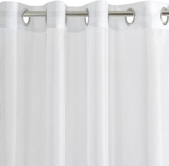 Eurofirany Vorhang mit Grommet Esel Weiß 250x350cm