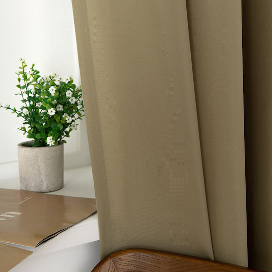 Beauty Home Curtain With Grommets Olive Green 150x260cm