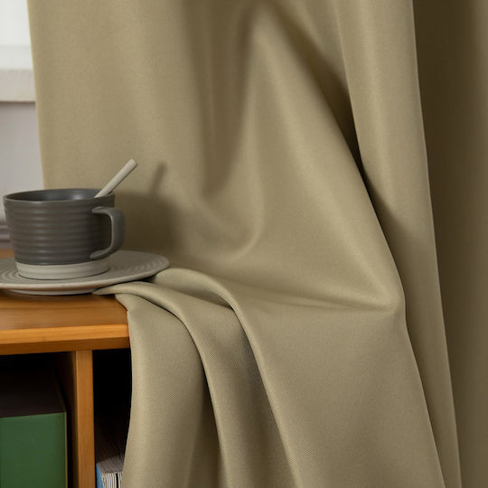 Beauty Home Curtain With Grommets Olive Green 150x260cm