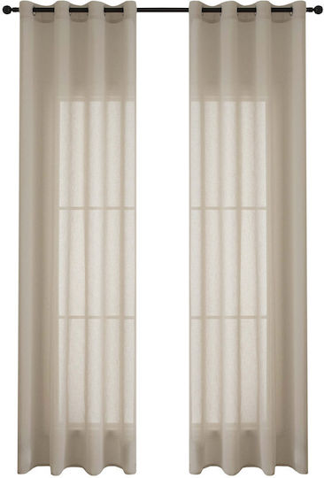 Beauty Home Perdea Cu Capse Fit Art 8447 Bej 140x270cm