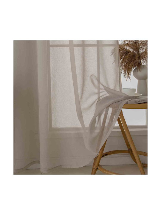 Beauty Home Перде с Копчета Sharp Art 8448 Бежова 140x270см