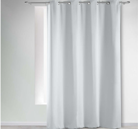 Douceur d'Intérieur Perdea Opacă Cu Capse Albă Zăpadă 135x280cm
