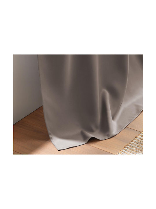 Blackout Curtain with Grommet L-c Occult Brown 135x280cm