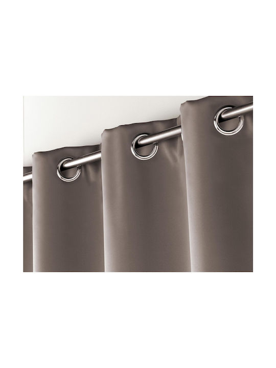 Blackout Curtain with Grommet L-c Occult Brown 135x280cm