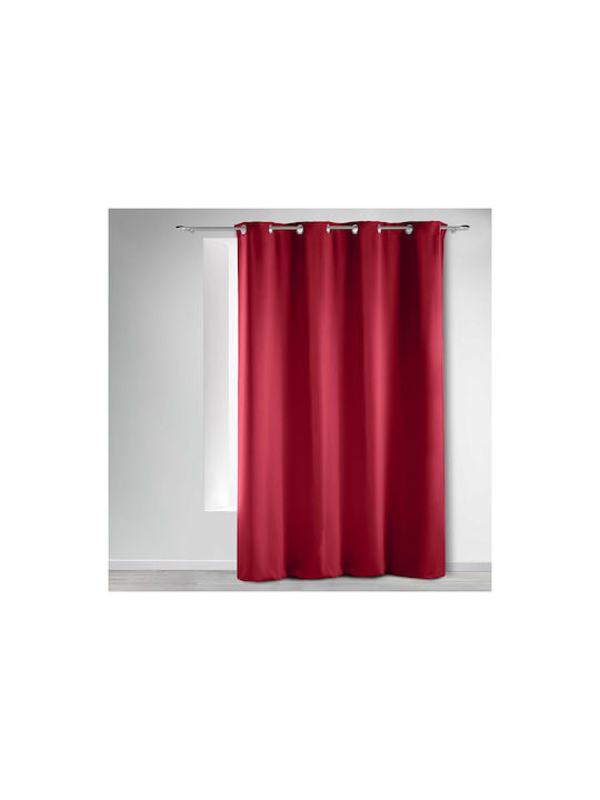 Douceur d'Intérieur Curtain Blackout Window with Grommet Red 135x280cm