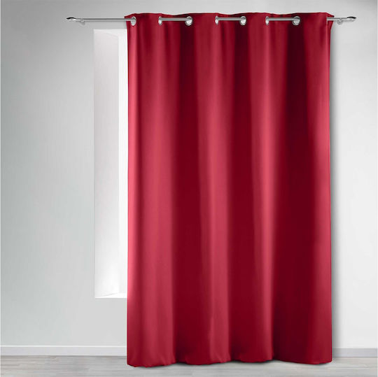 Douceur d'Intérieur Curtain Blackout Window with Grommet Red 135x280cm