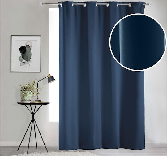 Douceur d'Intérieur Затъмняваща Пердета С Копчета Синя 135x280см