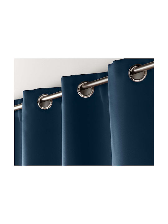 Douceur d'Intérieur Curtain Blackout Window with Grommet Blue 135x280cm