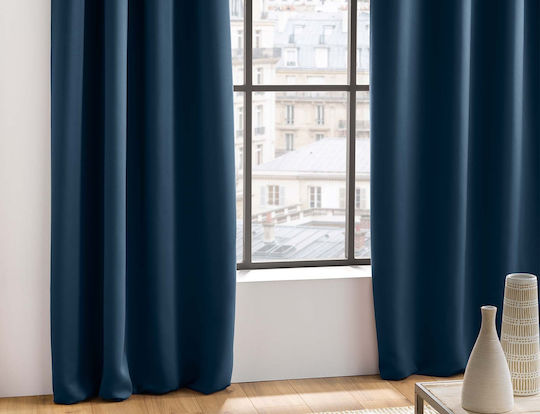 Douceur d'Intérieur Затъмняваща Пердета С Копчета Синя 135x280см