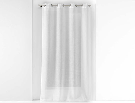 Douceur d'Intérieur Κουρτίνα με Τρουκς Fantaisie Malina Λευκή 140x280εκ.