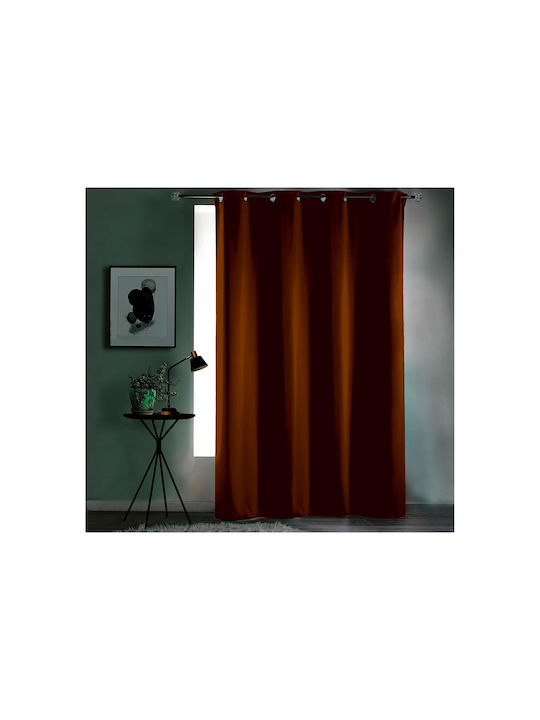 Douceur d'Intérieur Curtain Blackout Window with Grommet Orange 135x280cm