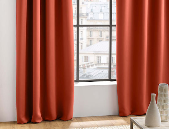 Douceur d'Intérieur Perdea de Întunecare de Fereastră cu Capse Portocaliu 135x280cm