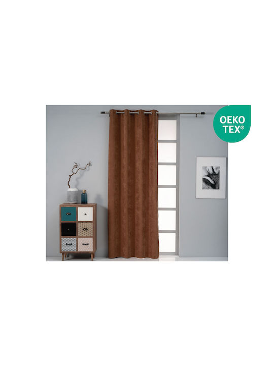 Easy Home Κουρτίνα με Τρουκς Orion Μπεζ 140x270εκ.
