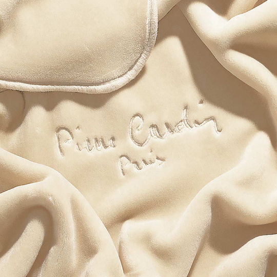 Pierre Cardin Nancy Spanish Velvet Blanket Double 240x260cm Off White
