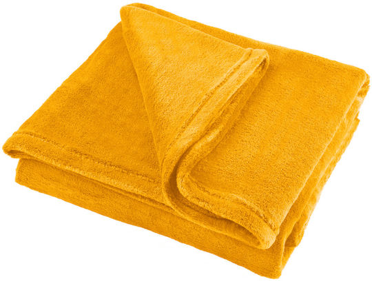 Teesa Fleece Blanket Single 150x200cm Yellow