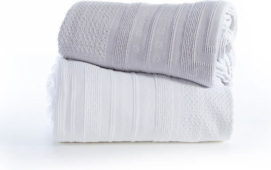 Nef-Nef Homeware Bernard Одеяло Пике Двойно 230x250см Бяло