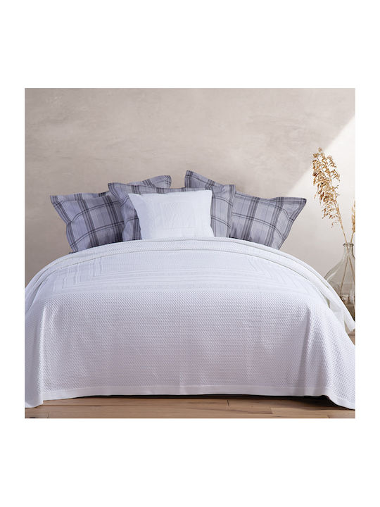 Nef-Nef Homeware Bernard Κουβέρτα Πικέ Υπέρδιπλη 230x250εκ. White