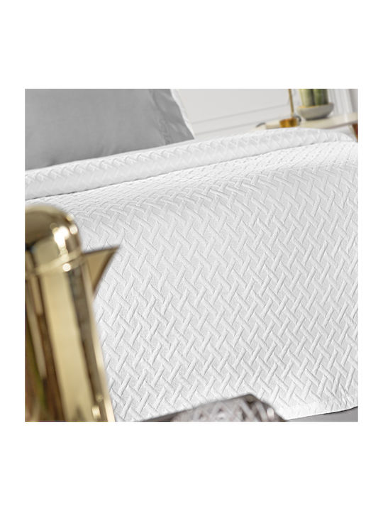 Guy Laroche Bello Κουβέρτα Πικέ Υπέρδιπλη 245x260εκ. White