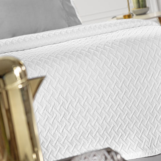 Guy Laroche Bello Одеяло Пике Двойно 245x260см Бяло